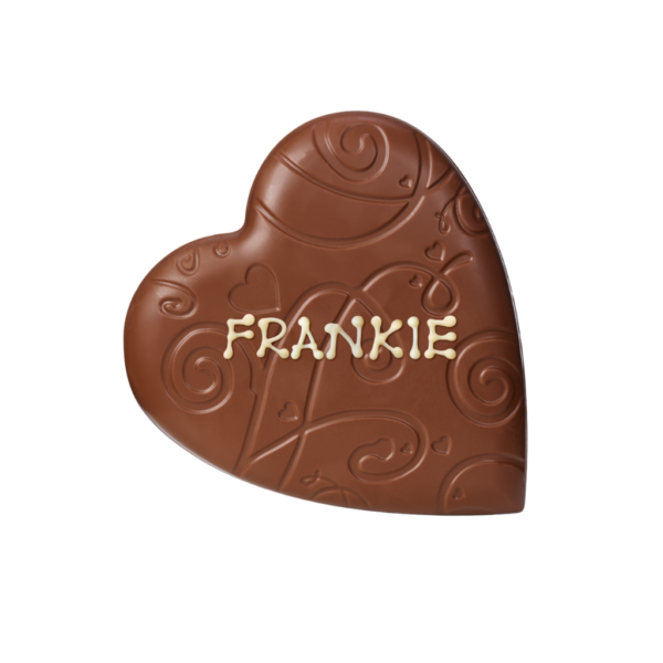 Personalised Milk Chocolate Lace Heart Model
