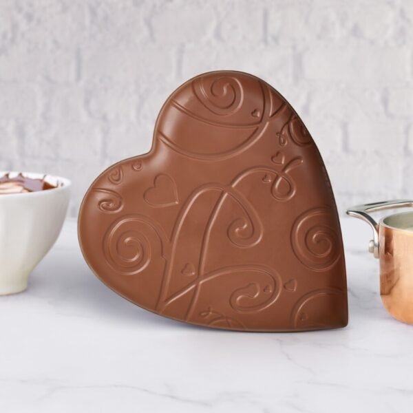 Personalised Milk Chocolate Lace Heart Model