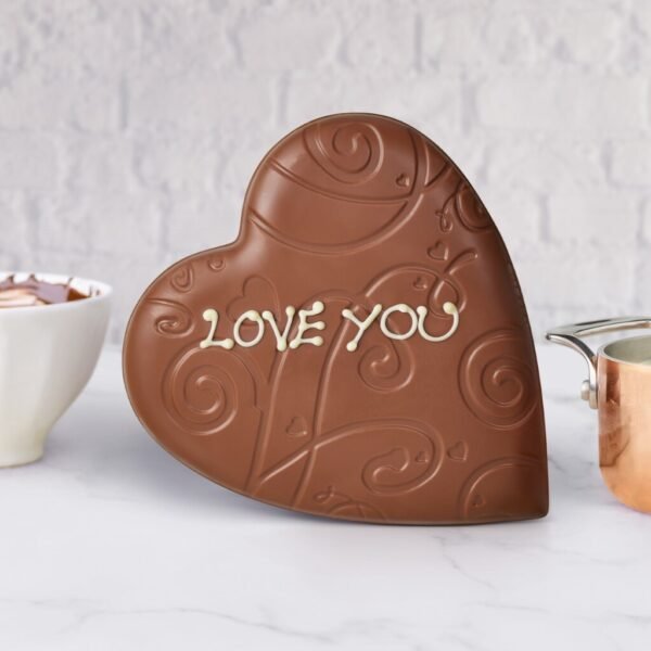Personalised Milk Chocolate Lace Heart Model