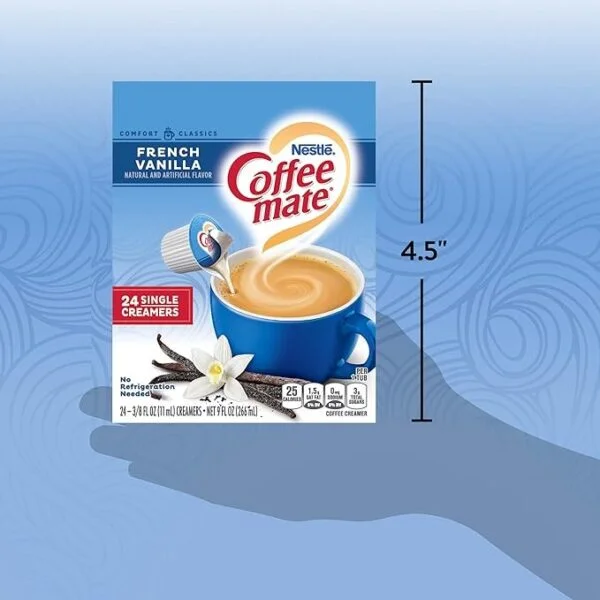 Nestle Coffee Mate Coffee Creamer Liquid Singles. French Vanilla. 24 Count (Pack of 4)