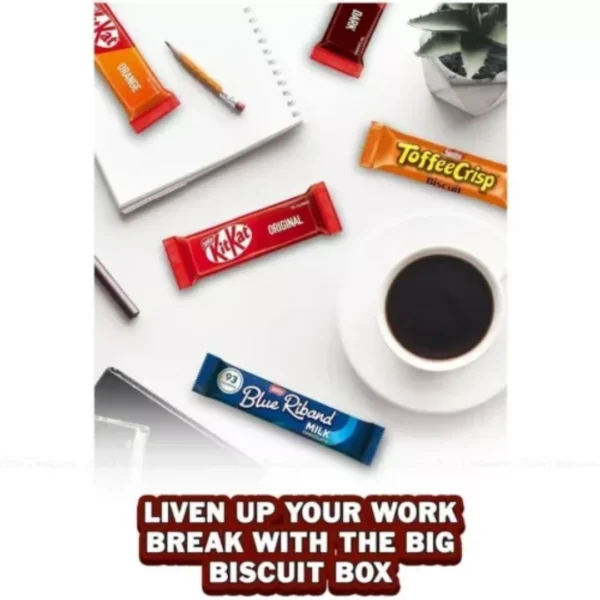 Nestlé Kitkat and Friends Big Biscuit Box | 69 x Chocolate Biscuit Bars – KitKat. Blue Riband. Toffee Crisp | Bulk Chocolate Box 1.357kg