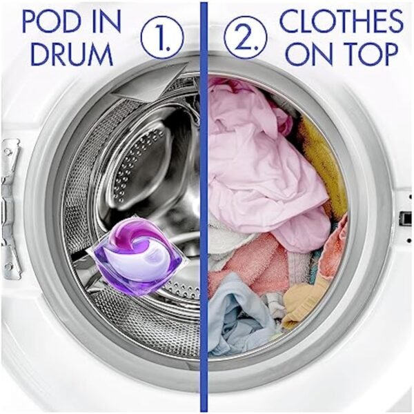 Bold All-in-1 Pods Washing Liquid Capsules Lavender & Camomile 108 Washes (54x2), Washing Detergent for Brilliant Cleaning with Built-in Fabric Softener