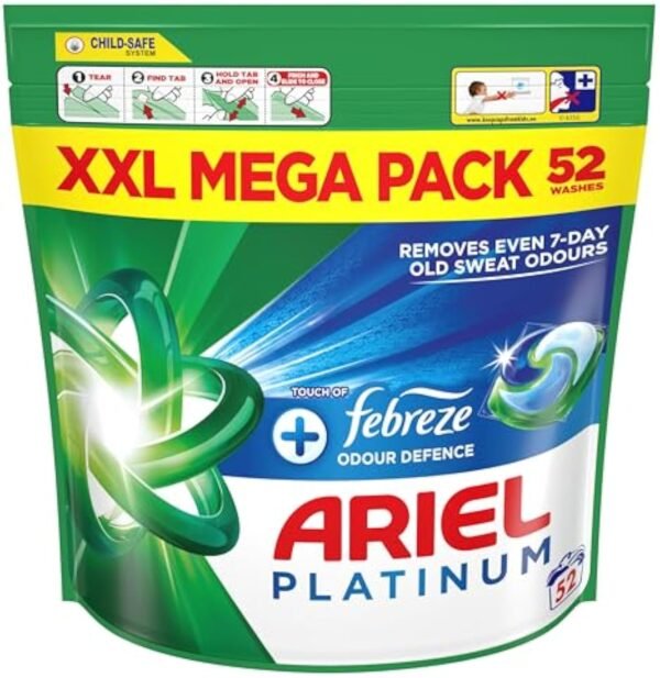 Ariel Platinum+Febreze Pods 52ct