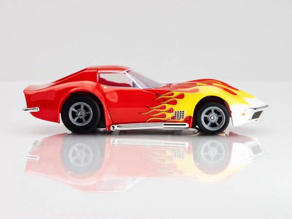 AFX 1970 Corvette Red w/Yellow Wildfire Mega G+ HO Slot Car