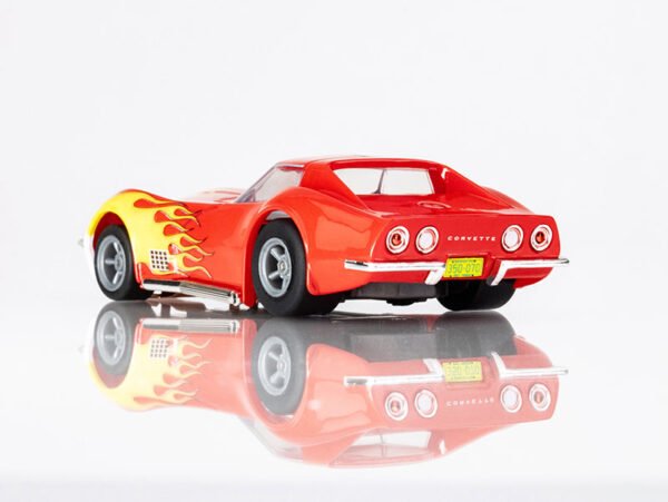 AFX 1970 Corvette Red w/Yellow Wildfire Mega G+ HO Slot Car