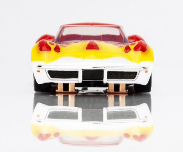 AFX 1970 Corvette Red w/Yellow Wildfire Mega G+ HO Slot Car