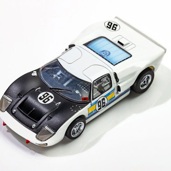 AFX Ford GT40 MKII Daytona #96 White/Black/Blue/Gold Mega G+ HO Slot Car