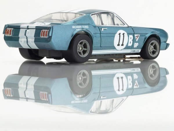 AFX 1965 Shelby Mustang GT350R Mark Donohue Blue/White Mega G+ HO Slot Car
