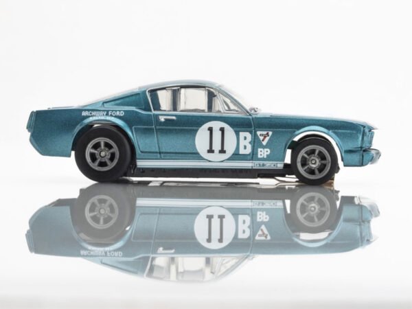 AFX 1965 Shelby Mustang GT350R Mark Donohue Blue/White Mega G+ HO Slot Car