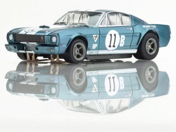 AFX 1965 Shelby Mustang GT350R Mark Donohue Blue/White Mega G+ HO Slot Car