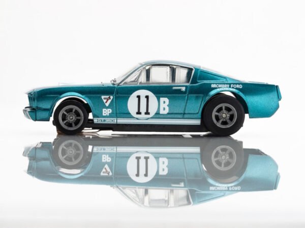 AFX 1965 Shelby Mustang GT350R Mark Donohue Blue/White Mega G+ HO Slot Car