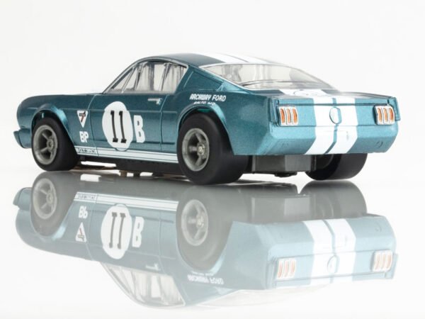 AFX 1965 Shelby Mustang GT350R Mark Donohue Blue/White Mega G+ HO Slot Car