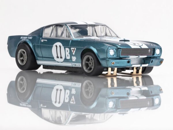 AFX 1965 Shelby Mustang GT350R Mark Donohue Blue/White Mega G+ HO Slot Car