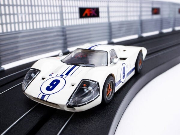 AFX Ford GT40 Mark IV #9 White Mega G+ HO Slot Car