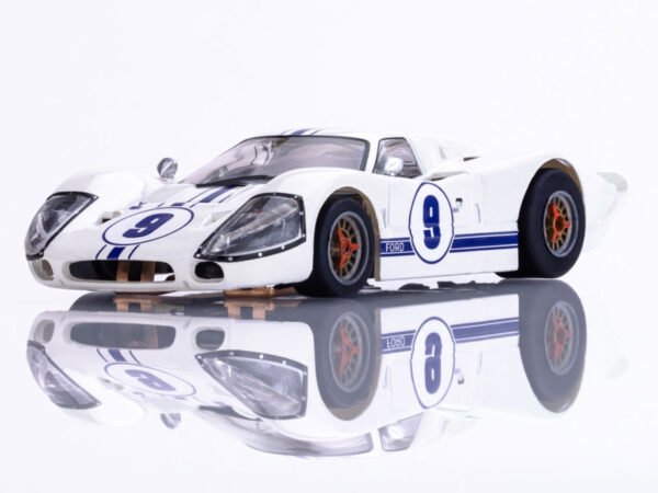 AFX Ford GT40 Mark IV #9 White Mega G+ HO Slot Car