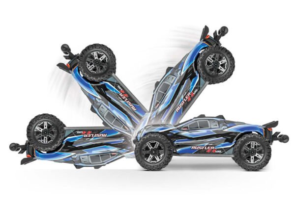 Traxxas Rustler 4X4 VXL Brushless RTR Stadium Truck w/TSM & TQi with 3S LiPo Combo