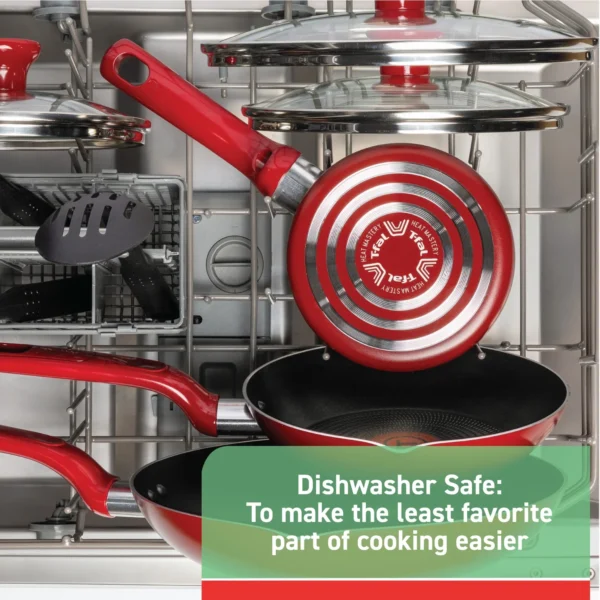 T-fal Easy Care, 20 Piece Non-Stick Pots and Pans Cookware Set