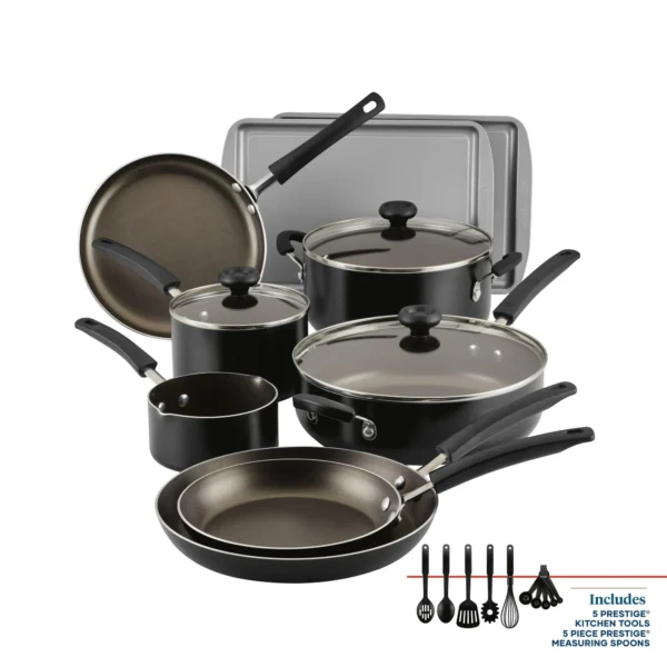Farberware Easy Clean 22 Piece Nonstick Aluminum Pot and Pan Set