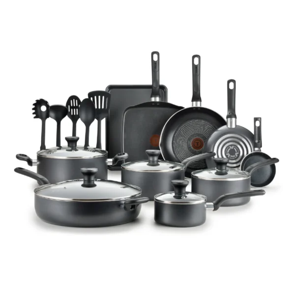 T-fal Easy Care, 20 Piece Non-Stick Pots and Pans Cookware Set