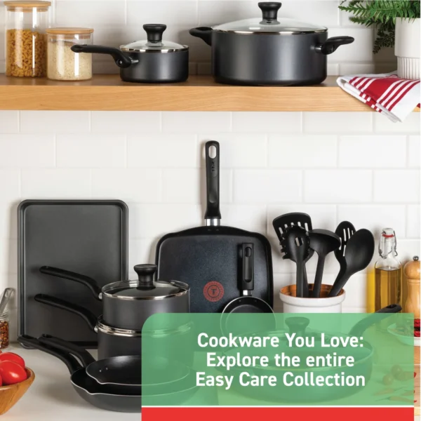 T-fal Easy Care, 20 Piece Non-Stick Pots and Pans Cookware Set