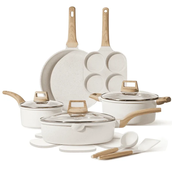 Carote Nonstick Pots and Pans Set, 13 Pcs Granite Kitchen Cookware Sets