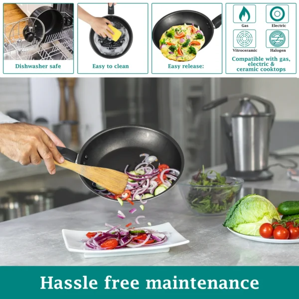 Mainstays 7 Piece Nonstick Aluminum Pots and Pans Cookware Set